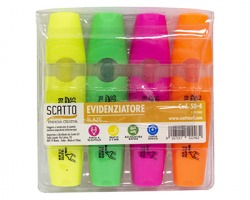 Scatto 50-4 Confezione evidenziatori fluo 1x4pz