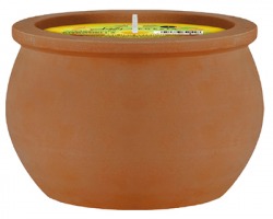 Lady Venezia Candela profumata alla citronella in vasetto di terracotta diam.9cm x 4.5cm h, fino a 8h , made in Italy