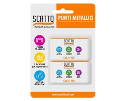 Scatto 053 Punti metallici passo 10 in blister 1x2pz