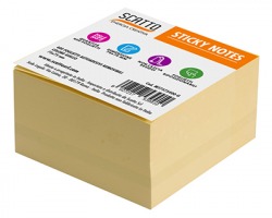 Scatto MT7575400-G Sticky notes Foglietti riposizionabili 75 x 75mm, colore giallo pastello, 400 fogli - 1pz