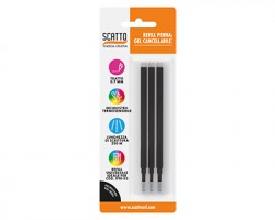 Scatto 597-03 Refill per penna gel cancellabile colore nero, in blister 1x3pz