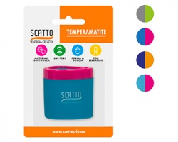 Scatto 047 Temperamatite 2 fori, colori assortiti - 1pz