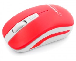 Esperanza EM126WR Mouse ottico 4D, ergonomico con 4 tasti, wireless, colore rosso