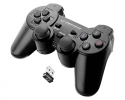 Esperanza EGG108K Gamepad Wireless PC/PS3 USB Gladiator, colore nero