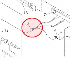 Toshiba 6LE63998000 Fuser thermistor originale