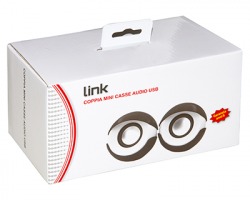 Link Coppia mini casse audio USB, potenza 3W x2, colore bianco