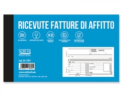 Scatto SC-1701 Blocco ricevute fatture di affitto 165x100mm 50 pagine x 2 copie, autoricalcante - 1pz