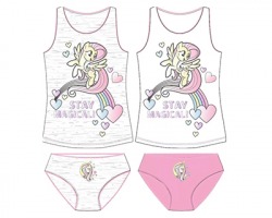 My Little Pony Set intimo in cotone al 100%, canotta + slip, taglia 110/ 116, colori assortiti