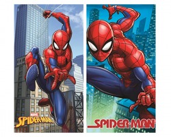 Spiderman Asciugamano viso per bambini, misura 35 x 65 cm in cotone - 1pz