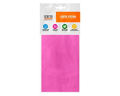 Scatto 200-ROSA Carta Velina 5ff misura 50x75cm, colore rosa - OFBA srl