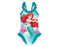 Disney Principesse- La sirenetta costume da bagno intero, 128/ 134cm - 1pz