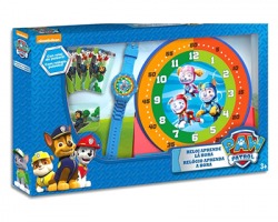 Paw Patrol Gioco in scatola con orologio da polso analogico per imparare a leggere l'orologio, da 3+