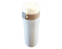 Borraccia in acciaio inox, cap. 450ml, colore bianco