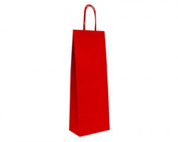 Scatto 1439-RO Busta regalo con manico ritorto misura 14x39cm, colore rosso