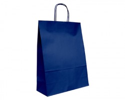 Scatto 2737-BL Busta regalo con manico ritorto, misura 27x37X11cm, colore blu