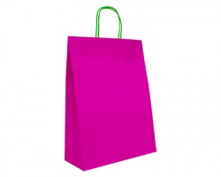 Scatto 2737-FU Busta regalo con manico ritorto, misura 27x37X11cm, colore fucsia