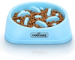 Nobleza Dog Slow feeder bowl, misura 20x20x4.5cm, colore azzurro