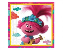 Trolls 2 World Tour Party Tovaglioli in carta per festa di compleanno a tema, misura 33x33cm, 20pz