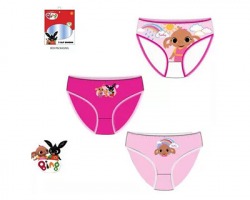 Bing Set intimo in cotone, blister da 3 slip per bambina, taglia 4/ 5 anni, colori assortiti