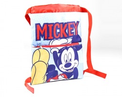 Disney Topolino Sacca/ Zaino bambini, con tasca esterna a 1 zip, misure 27x33cm