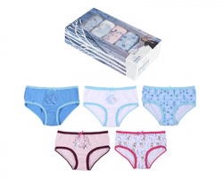 Disney Frozen II Set intimo in cotone, blister da 5 slip per bambina, taglia 2/ 3 anni, colori assortiti