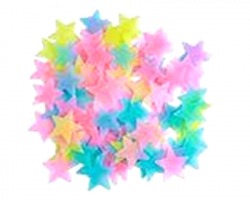 Set stelline fluorescenti, colori assortiti - conf. 100pz