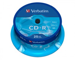 Verbatim 43432 CD-R 700MB, 80 minuti, spindle da 25 CD