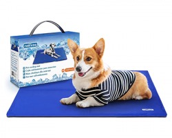 Nobleza Tappetino refrigerante in gel per cani e gatti, misura 50x65cm, non tossico, colore blu