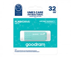 GOODRAM Pendrive 32GB UME3 Care USB 3.0, retail blister, colore verde acqua