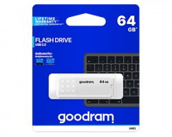 GOODRAM Pendrive 64GB UME2 Care USB 2.0, retail blister, colore bianco