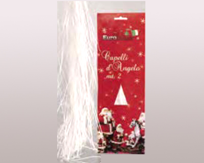 40 g Decorazioni Natalizie com-four® Capelli dAngelo Arricciati Finemente Tinsel Color Argento per LAlbero di Natale 