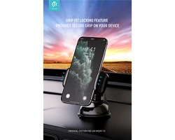 Devia Supporto smartphone da auto a ventosa, per smartphone da 3,5 a 6,5 pollici