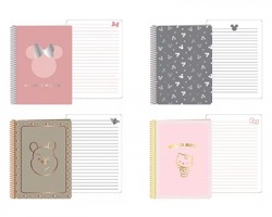 Disney Bloc notes spiralato 80ff a righe, formato A5, soggetti assortiti