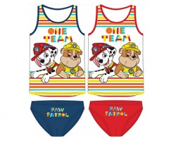 Paw Patrol Set intimo in cotone 100% canotta + slip, taglia 98/104cm, colori assortiti