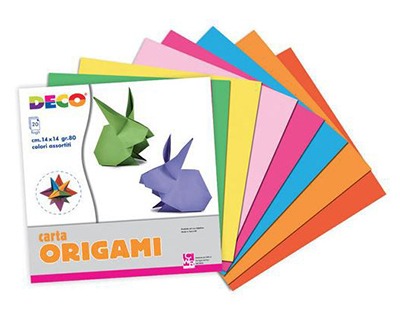 Deco 741 Carta per origami, 20ff in colori assortiti, misura 14x14cm - OFBA  srl