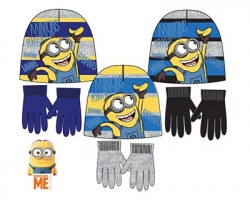 Minions Set berretto + guanti tg. 54cm, colori assortiti