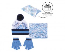 Disney Frozen Set sciarpa + cappello + guanti, colore azzurro