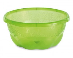 Stefanplast Ciotola multiuso Fiorella, colore verde fluorescente, diametro 26cm, altezza 11cm, 100% Made in Italy