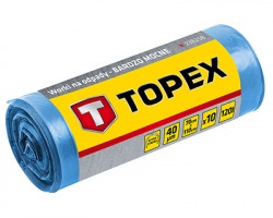 Topex 23B258 Sacchi per rifiuti pesanti, 120L, rotolo 10 pezzi