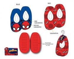 Spiderman Pantofola da bambino in pile con morbida pelliccetta, suola antiscivolo, taglia 25/26, colori assortiti