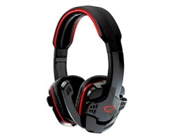 Esperanza EGH310R Cuffie stereo per gaming, con microfono, colore nero e rosso