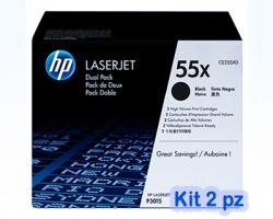 HP CE255XD Kit 1x2 Toner nero originale (55X)