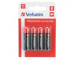 Verbatim 49921 Batterie alcaline AA stilo 1.5V blister da 4pz