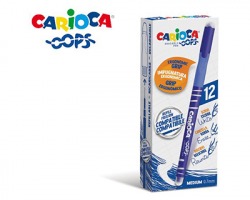 Carioca Erasable Pen Oops - Penna cancellabile colore blu - conf da 12 pz