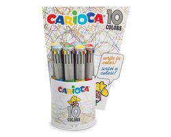 Carioca 42762 Penna a 10 colori assortiti - 1 pz