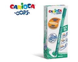 Carioca Erasable Pen Oops - Penna cancellabile colore verde - conf da 12 pz