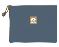 Baggy Astuccio piatto/ Bustina portatutto con 1 cerniera, misure 21x29cm, colore blu/grigio - 1pz