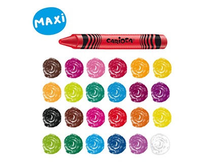 Pastelli A Olio CARIOCA Maxi - 50 Pezzi - Colorati E Brillanti Per Bambini - Foto 3