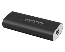 Esperanza EMP105K Power Bank da 4400mAh, colore nero