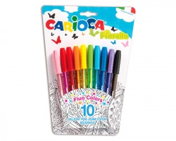 Carioca 42775 Fiorella - Penne in set da 10pz, colori assortiti